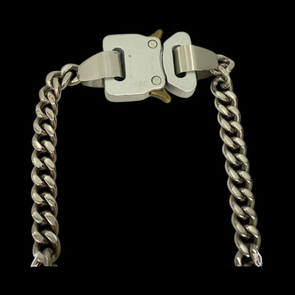 Silver Metal Buckle Necklace