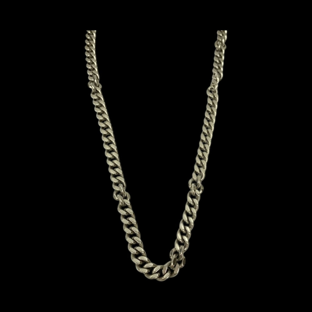Silver Metal Buckle Necklace