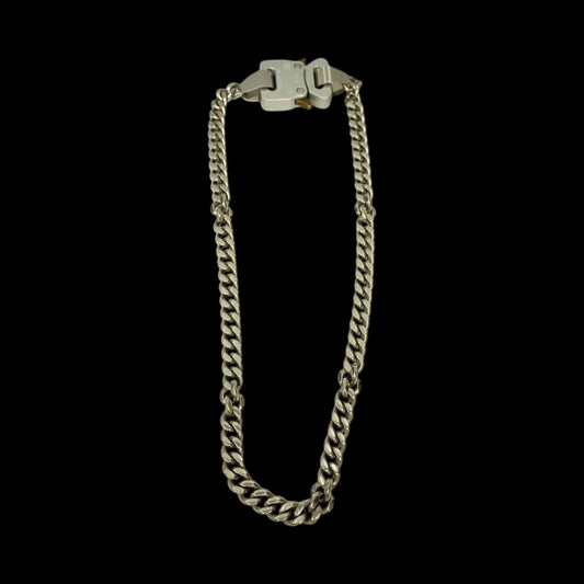 Silver Metal Buckle Necklace